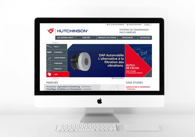 Gestion et animation de site vitrine Hutchinson – site corporate B2B