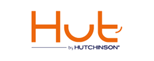 Logo Hut’ By Hutchinson, marque de l’abri de secours intelligent conçu par le groupe Hutchinson.